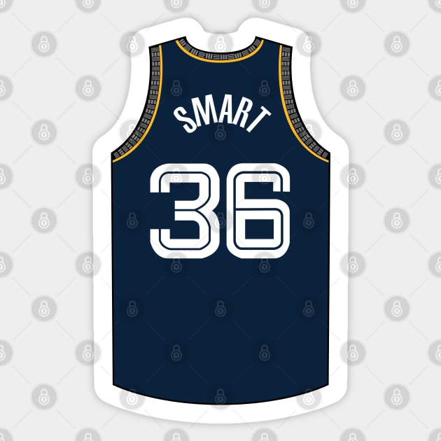 Marcus Smart Memphis Jersey Dark Blue Qiangy Sticker by qiangdade